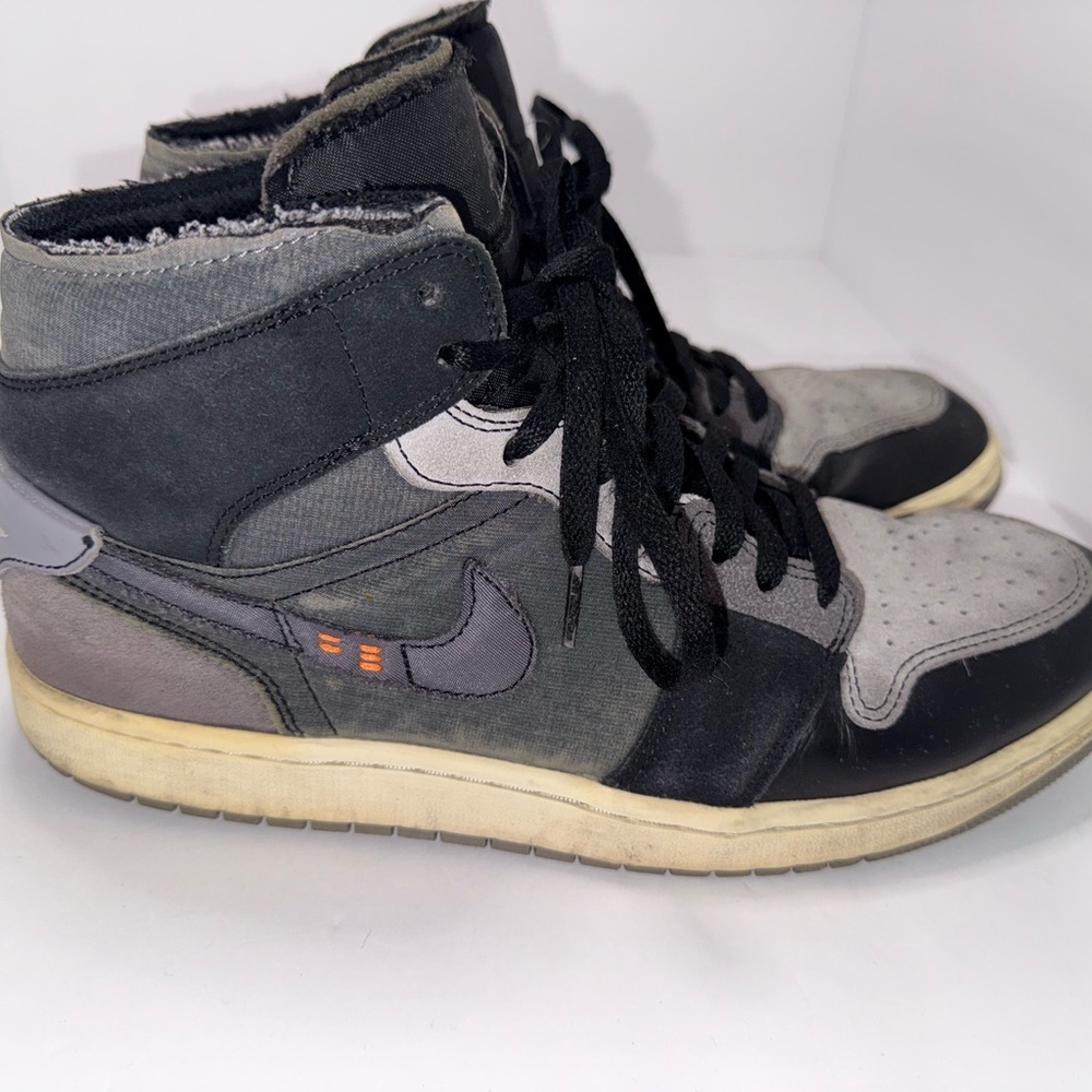 Nike Air Jordan 1 Mid Craft Inside Out Black Grey DM9652-001 Men’s 10.5 - Picture 4 of 8